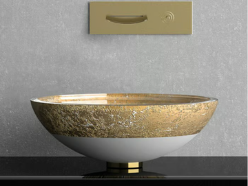 FLARE TECH Ø 40 - Countertop round glass washbasin by Glass Design - view 2